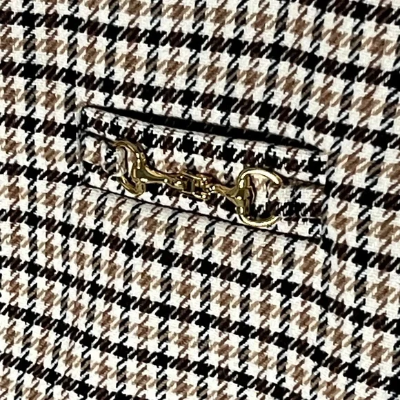 LOFT Houndstooth Mini Skirt in Black and Tan - Picture 3 of 5